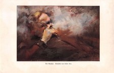 Der Raucher - Lesser Ury - Historischer Kunstdruck von 1928 ~16x25cm