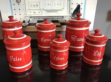 Alte Emaille  Vorratsdosen