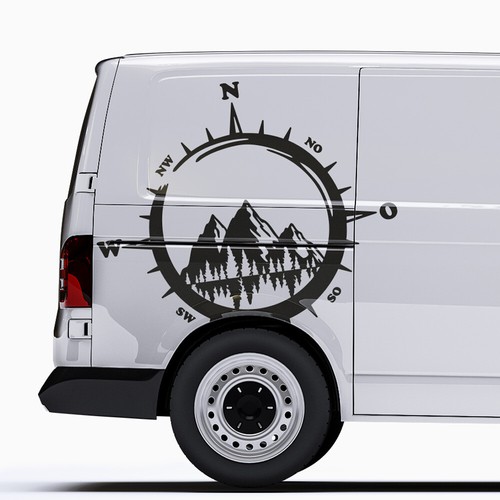 Auto aufkleber kompass - auto,