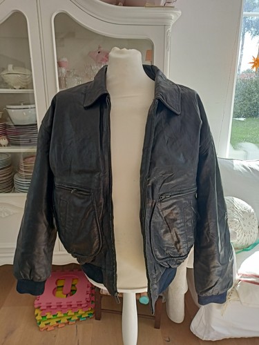 Schwarze lederjacke aviator - schwarze,