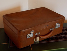 antik Leder Koffer "Antler"