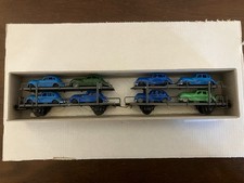 DAHMER Autotransportwagen, mit 8 EMW, blau und grün kurz gekuppelt, 108/1060