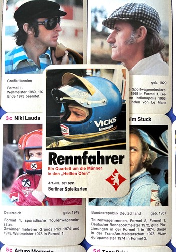 Quartettspiel rennfahrer 1976 - quartettspiel,