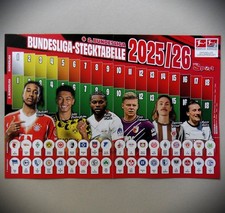 Bundesliga Stecktabelle 2025/26 + 2. Bundesliga - Größe 42 cm x 28 cm _ A3 # 