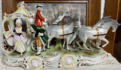 Porzellan kutsche barock - porzellan,