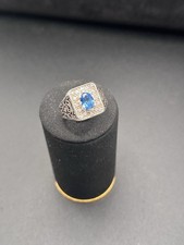 SILBERRING Herrenring Topaz