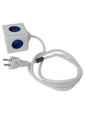 ALLOCACOC PowerCube Extended USB Mehrfachstecker 3x Steckdose 2x USB Weiß 150cm