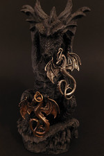 Lindwurm Fafnir - mittelalterlicher Drachen Schmuck aus Sterlingsilber / Bronze