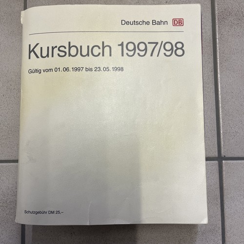 Deutsche bahn kursbuch 1997 - bahn, 1997/98