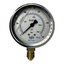 Hydrotechnik 9802-01-02.50 Manometer 0–250 bar 3600 psi G1/4” EN837 KL1.6