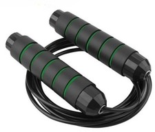 Rivya Springseil Hüpfseil Skipping Rope Seilspringen Fitness Grün 2,8m Fitness 