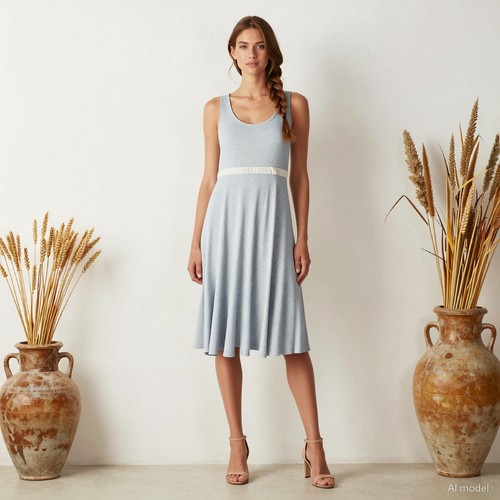 Retro rockabilly kleid blau - retro,