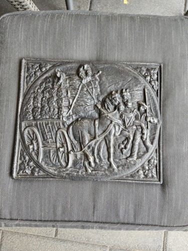 Altes gusseisen relief bild - gusseisen,
