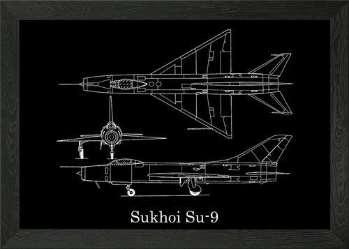Suchoi su9 gerahmtes wandbild - gerahmtes,