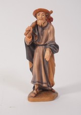 Lepi St. Ulrich Gröden Holz Krippenfigur Josef für Herbergssuche farbig 13cm