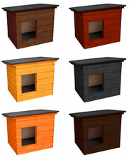 Hundehütte Hundehaus Hundehöhle Isoliert Wetterfest Kiefernholz 6 Farben
