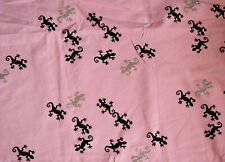 Baumwolljersey rosa Salamander Gecko Eidechse 140 x 70