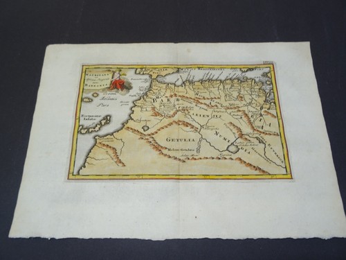 Antike karte von mauretanien - antike,