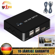 KVM Switch 2 PC 2 Monitore Dual Monitor Ultrabreiter Bildschirm Keyboard Mouse