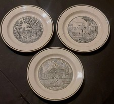 3 Alte / Antike Keramik Teller