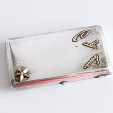 Zigarettenetui Zigarettendose Russland 875er Silber Rotgoldauflagen Meistermarke