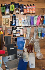 Farben Set Pinsel Spachtel