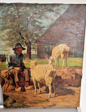 Ölgemälde mit Ziegen Julius