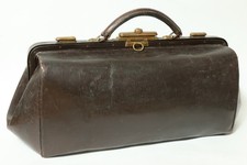 Alte Arzttasche Arztkoffer Ledertasche Doktortasche Hebammen Tasche Koffer Arzt