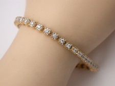 feines Diamant / Tennis Armband 750 18K  Gelbgold