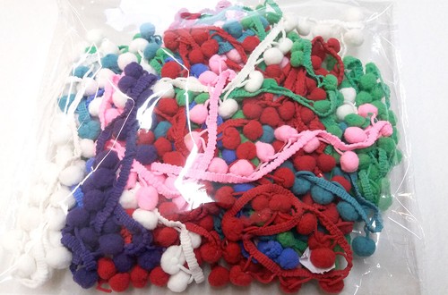 Pompon borte mix 15m - pompon,