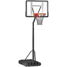 Mobiler Basketballständer Basketballkorb höhenverstellbar 255–305 cm Stahl