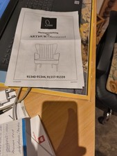 SVITA ARTHUR Ohrensessel Sessel Relaxsessel Modern Gepolstert Stoff Creme