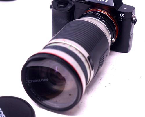 Sony mount adapted cosina - e,