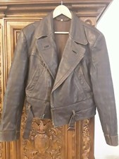 Motorradjacke Vintage  braun