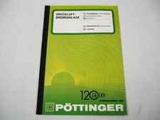 Pöttinger Druckluft Bremsanlage Ladewagen Betriebsanleitung Ersatzteilliste 1991