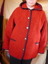 Schöne Damen  Walk Boucle Jacke , Mantel mit Kaputze Giesswein Gr. 50/52