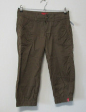 16/2 EDC ESPRIT Damen 3/4 Hose dunkelbraun Caprihose Gr. 32 Pumphose Hüfthose