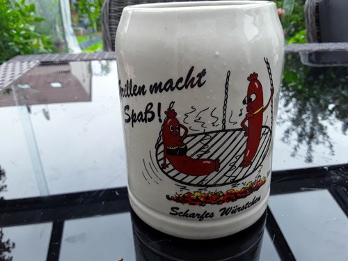 Bierkrug aus steinzeug mit - aus,