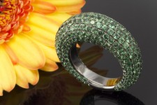 Tsavorit Ring Grün Imposant