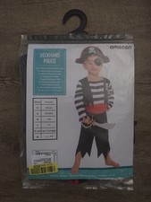 Kinderkostüm Pirat Einteiler mit Weste und Gürtel+Piratenhut Fasching