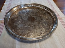 Tablett, versilbert, englisch