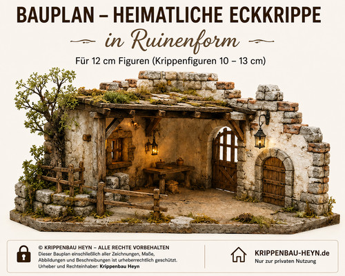 Bauplan eckkrippe heimatlich - eckkrippe,