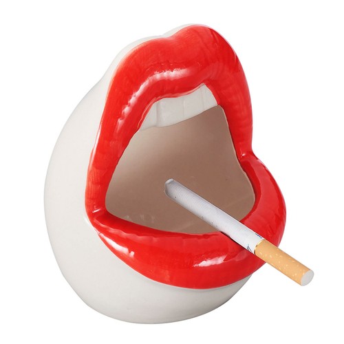 Aschenbecher keramik lippen - aschenbecher,