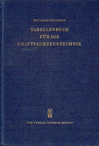 Reinhold tabellenbuch für die - reinhold,