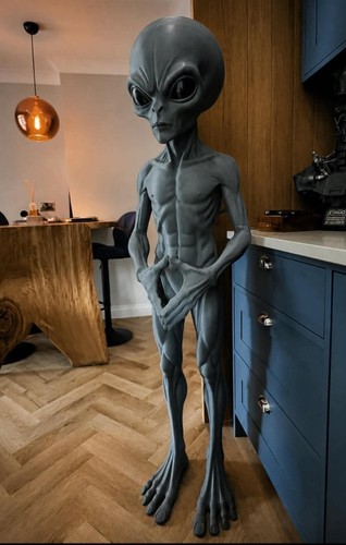 Lebensgroße graue alien - lebensgroße,