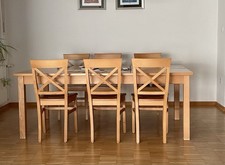 Tisch 200x110 Buche mit sechs