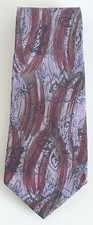 GIANNI VERSACE ★ Krawatte ★ Seide ★ rot/lila gemustert ★ Made in Italy ★ (06)