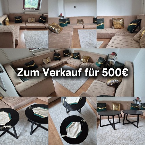 Beiges förmiges ecksofa - beiges,
