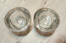 2 Teelichthalter Stabkerzenhalter Kerzenhalter Deko Tischdeko  aus Glas