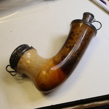 Exklusiver Ulmer Kloben Meerschaumpfeife, Montierung Silber, 19 cm = 318 g  D47